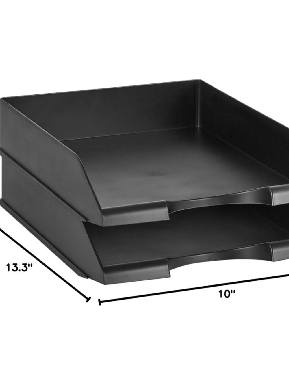 Rectangular Stackable Desk Organizer Office Letter Tray, File Storage, Paper Org - Picture 6 of 6